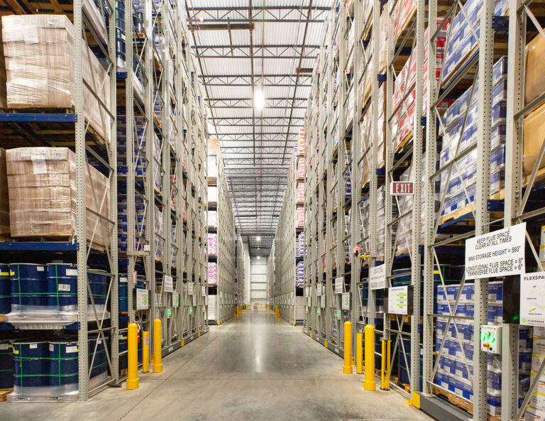 FLEXSPACE Mobile Racking System in 3PL Warehouse